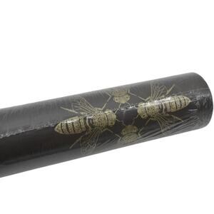 York Wall Honey Bee Gray Wall Paper ON1642 Gold Black 1 Roll